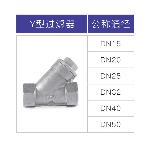 不锈钢Y型形过滤器