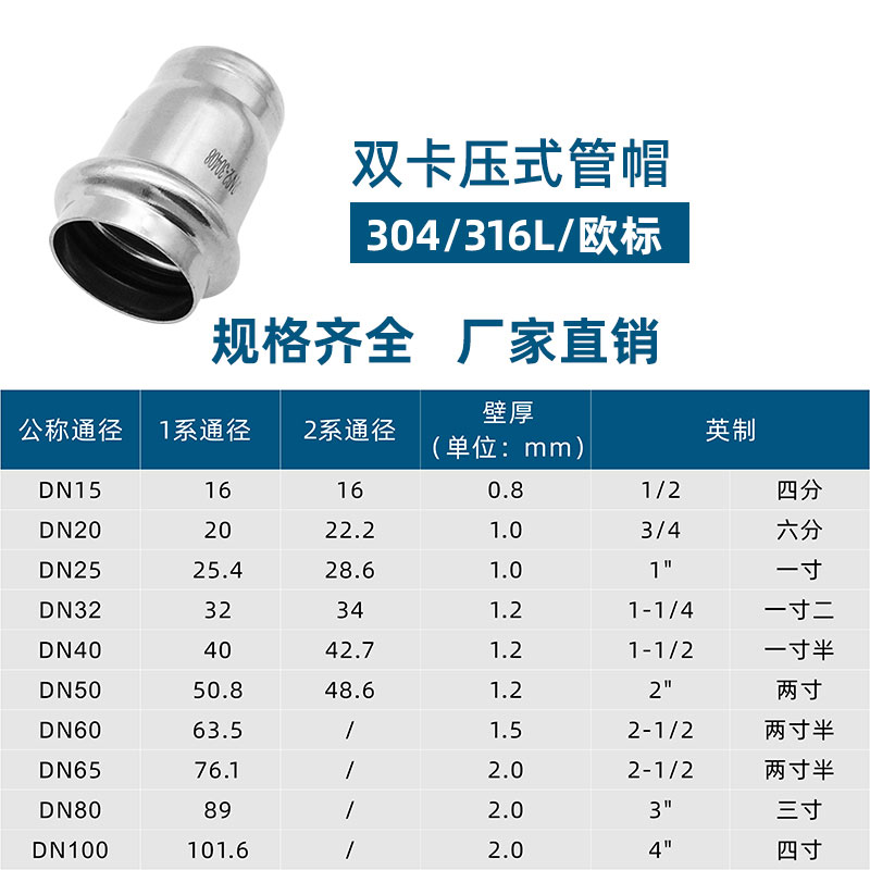 双卡压式管帽2